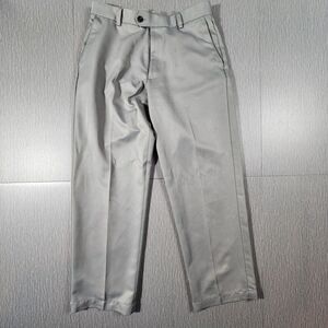 Izod Golf Pants 30x30 Mens Straight Flat Front Gray Lightweight
